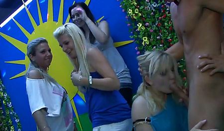 Роскошные девушки ебутся в клубе